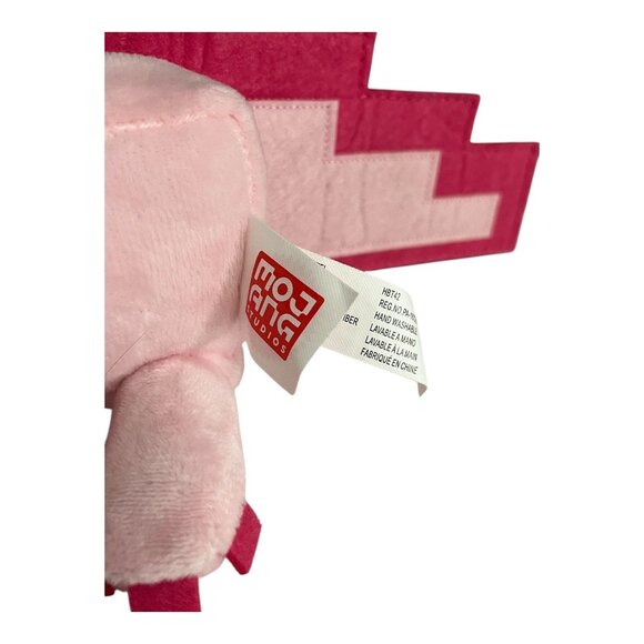 Minecraft Axolotl Plush — Pink Pixel Axolotl — Mojang Studios / Mattel - Picture 4 of 5